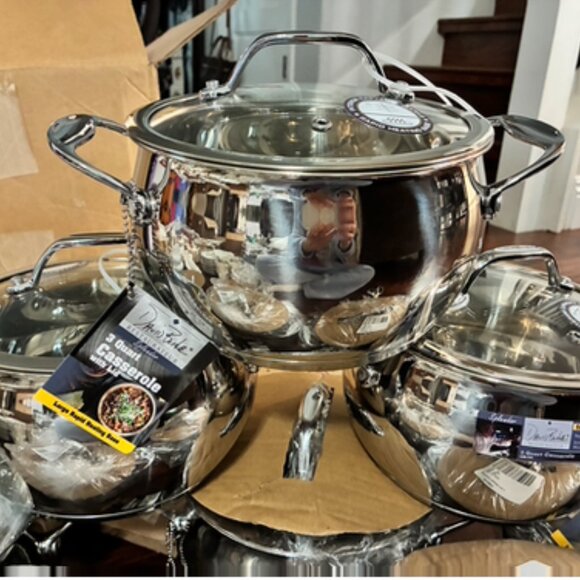 3qt Stainless Steel Splendor Casserole Dish With Lid ( new with box and tag) - Picture 3 of 7